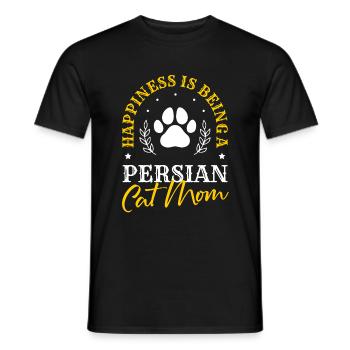 Persian Cat Cat Lover Cat Owner Persian Longhair C - Men's T-Shirt - black - Front - AI Model Male 178 light (178cm)