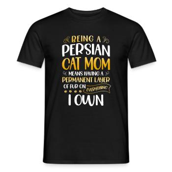 Perserkatze Katzenliebhaber Katzenbesitzer Perserlanghaar C - Männer T-Shirt - Schwarz - Vorne - AI Model Male 178 light (178cm)