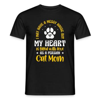 Chat persan Chat Amoureux Propriétaire de chat Persan Longhair C - T-shirt homme - noir - Devant - AI Model Male 178 light (178cm)