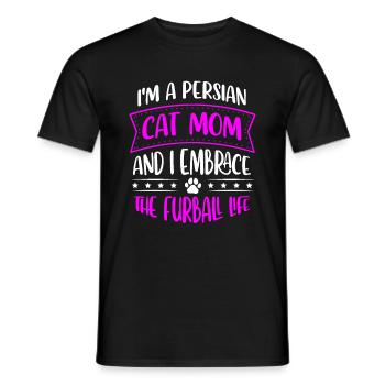 Chat persan Chat Amoureux Propriétaire de chat Persan Longhair C - T-shirt homme - noir - Devant - AI Model Male 178 light (178cm)
