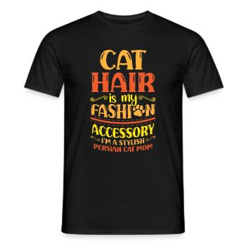 Perserkatze Katzenliebhaber Katzenbesitzer Perserlanghaar C - Männer T-Shirt - Schwarz - Vorne - AI Model Male 178 light (178cm)
