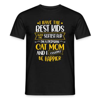 Chat persan Chat Amoureux Propriétaire de chat Persan Longhair C - T-shirt homme - noir - Devant - AI Model Male 178 light (178cm)