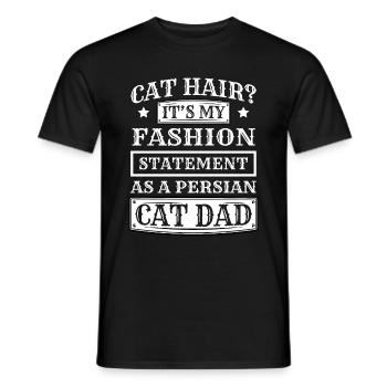 Persian Cat Cat Lover Cat Owner Persian Longhair C - Men's T-Shirt - black - Front - AI Model Male 178 light (178cm)