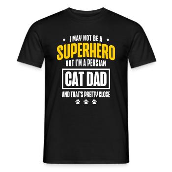 Chat persan Chat Amoureux Propriétaire de chat Persan Longhair C - T-shirt homme - noir - Devant - AI Model Male 178 light (178cm)