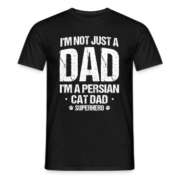 Perserkatze Katzenliebhaber Katzenbesitzer Perserlanghaar C - Männer T-Shirt - Schwarz - Vorne - AI Model Male 178 light (178cm)