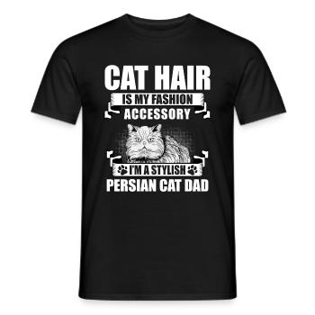 Perserkatze Katzenliebhaber Katzenbesitzer Persisch Langhaar C - Männer T-Shirt - Schwarz - Vorne - AI Model Male 178 light (178cm)