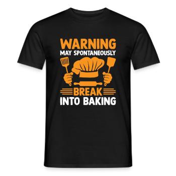 Baking Bakery Pastry Confectioner Baker Confection - Men's T-Shirt - black - Front - AI Model Male 178 light (178cm)