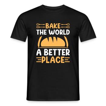 Baking Bakery Pastry Confectioner Baker Confection - Men's T-Shirt - black - Front - AI Model Male 178 light (178cm)