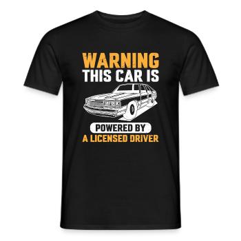 Driving License Passed New Driver Permit Driving S - Men's T-Shirt - black - Front - AI Model Male 178 light (178cm)