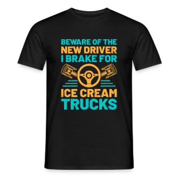 Driving License Passed New Driver Permit Driving S - Men's T-Shirt - black - Front - AI Model Male 178 light (178cm)
