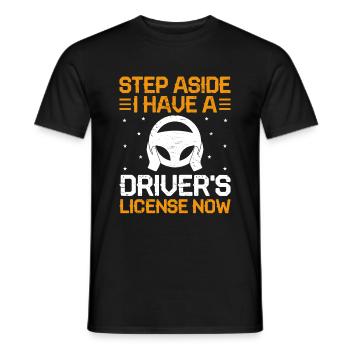 Permis de conduire passé Nouveau permis de conduire S - T-shirt homme - noir - Devant - AI Model Male 178 light (178cm)