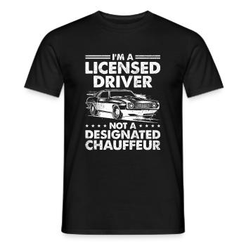Driving License Passed New Driver Permit Driving S - Men's T-Shirt - black - Front - AI Model Male 178 light (178cm)