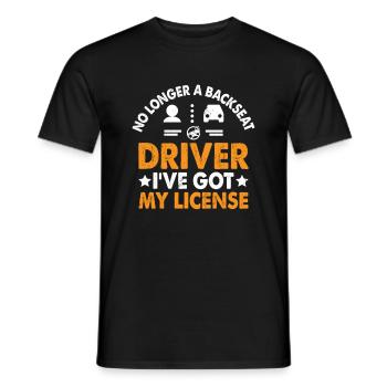 Permis de conduire passé Nouveau permis de conduire S - T-shirt homme - noir - Devant - AI Model Male 178 light (178cm)