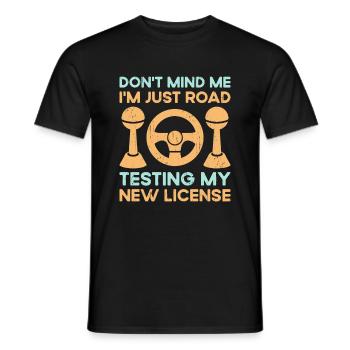 Permis de conduire passé Nouveau permis de conduire S - T-shirt homme - noir - Devant - AI Model Male 178 light (178cm)