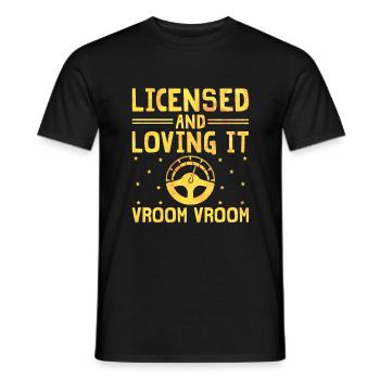 Driving License Passed New Driver Permit Driving S - Men's T-Shirt - black - Front - AI Model Male 178 light (178cm)