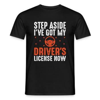 Permis de conduire passé Nouveau permis de conduire S - T-shirt homme - noir - Devant - AI Model Male 178 light (178cm)
