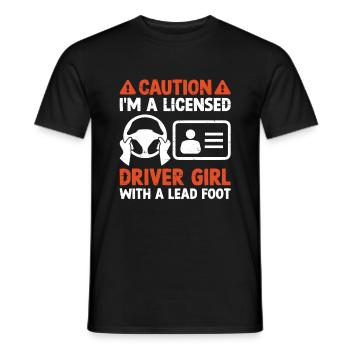 Permis de conduire passé Nouveau permis de conduire S - T-shirt homme - noir - Devant - AI Model Male 178 light (178cm)