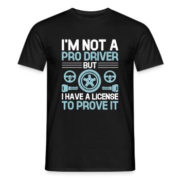 Permis de conduire passé Nouveau permis de conduire S - T-shirt homme - noir - Devant - AI Model Male 178 light (178cm)