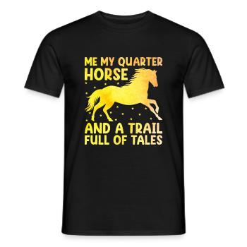 American Quarter Horse Equestrian Horse Lover Hors - Men's T-Shirt - black - Front - AI Model Male 178 light (178cm)