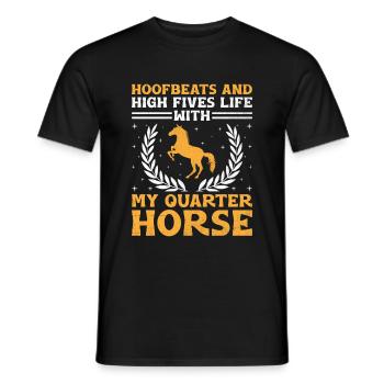 American Quarter Horse Equestrian Horse Lover Hors - Men's T-Shirt - black - Front - AI Model Male 178 light (178cm)