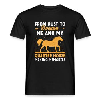 American Quarter Horse Equestrian Horse Lover Hors - T-shirt homme - noir - Devant - AI Model Male 178 light (178cm)