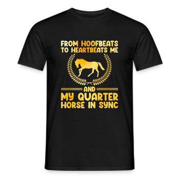 American Quarter Horse Equestrian Horse Lover Hors - T-shirt homme - noir - Devant - AI Model Male 178 light (178cm)