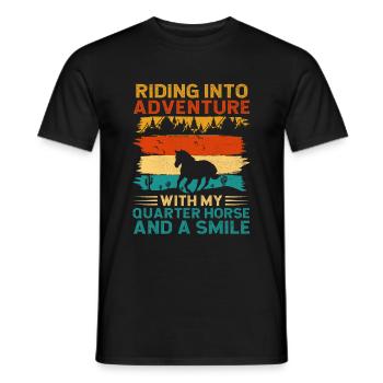American Quarter Horse Equestrian Horse Lover Hors - Men's T-Shirt - black - Front - AI Model Male 178 light (178cm)