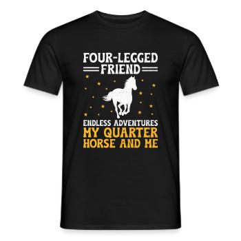 American Quarter Horse Equestrian Horse Lover Hors - Men's T-Shirt - black - Front - AI Model Male 178 light (178cm)