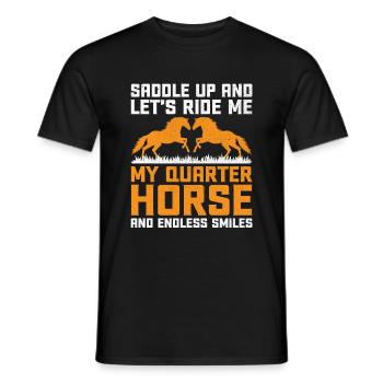 American Quarter Horse Equestrian Horse Lover Hors - Men's T-Shirt - black - Front - AI Model Male 178 light (178cm)