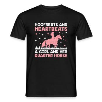 American Quarter Horse Equestrian Horse Lover Hors - Men's T-Shirt - black - Front - AI Model Male 178 light (178cm)