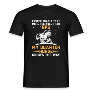 American Quarter Horse Equestrian Horse Lover Hors - Men's T-Shirt - black - Front - AI Model Male 178 light (178cm)