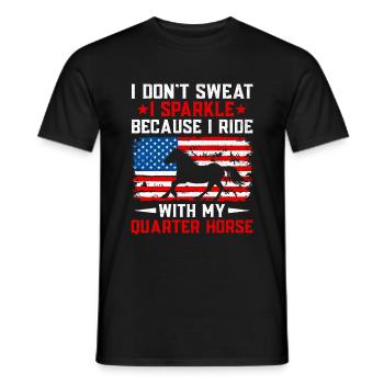 American Quarter Horse Equestrian Horse Lover Hors - Men's T-Shirt - black - Front - AI Model Male 178 light (178cm)