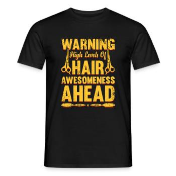Coiffeur Coiffeur Coiffeur Coiffure Coiffure - T-shirt homme - noir - Devant - AI Model Male 178 light (178cm)