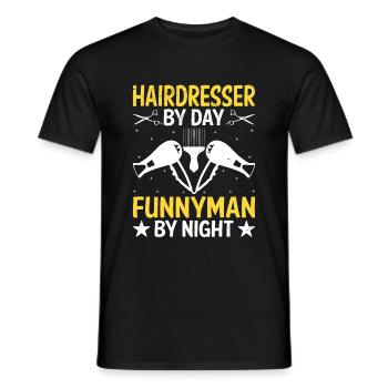 Coiffeur Coiffeur Coiffeur Coiffure Coiffure - T-shirt homme - noir - Devant - AI Model Male 178 light (178cm)