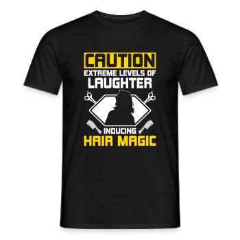 Coiffeur Coiffeur Coiffeur Coiffure Coiffure - T-shirt homme - noir - Devant - AI Model Male 178 light (178cm)