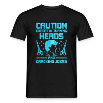 Coiffeur Coiffeur Coiffeur Coiffure Coiffure - T-shirt homme - noir - Devant - AI Model Male 178 light (178cm)