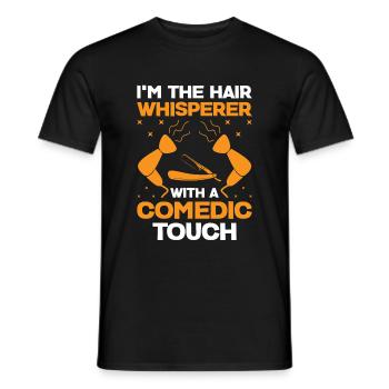 Coiffeur Coiffeur Coiffeur Coiffure Coiffure - T-shirt homme - noir - Devant - AI Model Male 178 light (178cm)