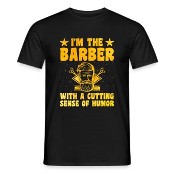 Coiffeur Coiffeur Coiffeur Coiffure Coiffure - T-shirt homme - noir - Devant - AI Model Male 178 light (178cm)