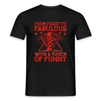 Coiffeur Coiffeur Hairapist Coiffure Cheveux - T-shirt homme - noir - Devant - AI Model Male 178 light (178cm)