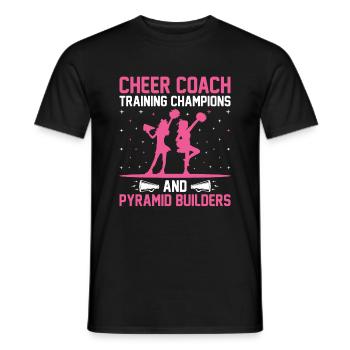 Cheerleading Coach Cheer Coach Cheerleader Cheer T - Männer T-Shirt - Schwarz - Vorne - AI Model Male 178 light (178cm)