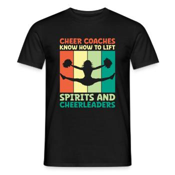 Cheerleading Coach Cheer Coach Cheerleader Cheer T - T-shirt homme - noir - Devant - AI Model Male 178 light (178cm)