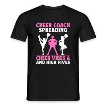 Cheerleading Coach Cheer Coach Cheerleader Cheer T - Männer T-Shirt - Schwarz - Vorne - AI Model Male 178 light (178cm)