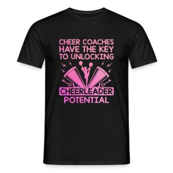 Cheerleading Coach Cheer Coach Cheerleader Cheer T - T-shirt homme - noir - Devant - AI Model Male 178 light (178cm)
