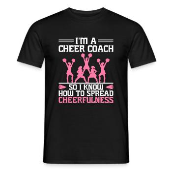 Cheerleading Coach Cheer Coach Cheerleader Cheer T - T-shirt homme - noir - Devant - AI Model Male 178 light (178cm)
