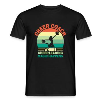 Cheerleading Coach Cheer Coach Cheerleader Cheer T - Men's T-Shirt - black - Front - AI Model Male 178 light (178cm)