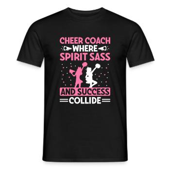 Cheerleading Coach Cheer Coach Cheerleader Cheer T - Men's T-Shirt - black - Front - AI Model Male 178 light (178cm)