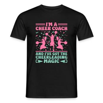 Cheerleading Coach Cheer Coach Cheerleader Cheer T - T-shirt homme - noir - Devant - AI Model Male 178 light (178cm)