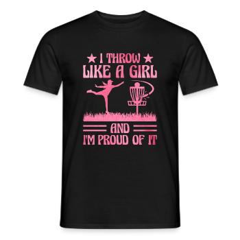 Disc Golf Player Disc Golfer Frisbee Player Par Pu - T-shirt homme - noir - Devant - AI Model Male 178 light (178cm)