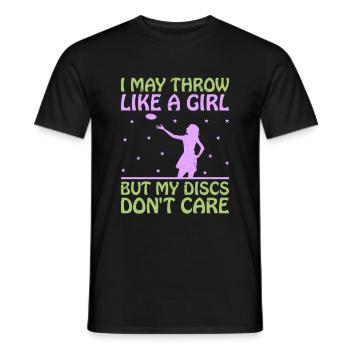 Disc Golf Player Disc Golfer Frisbee Player Par Pu - T-shirt homme - noir - Devant - AI Model Male 178 light (178cm)