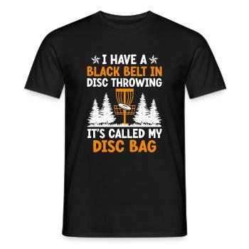 Disc Golf Player Disc Golfer Frisbee Player Par Pu - Männer T-Shirt - Schwarz - Vorne - AI Model Male 178 light (178cm)